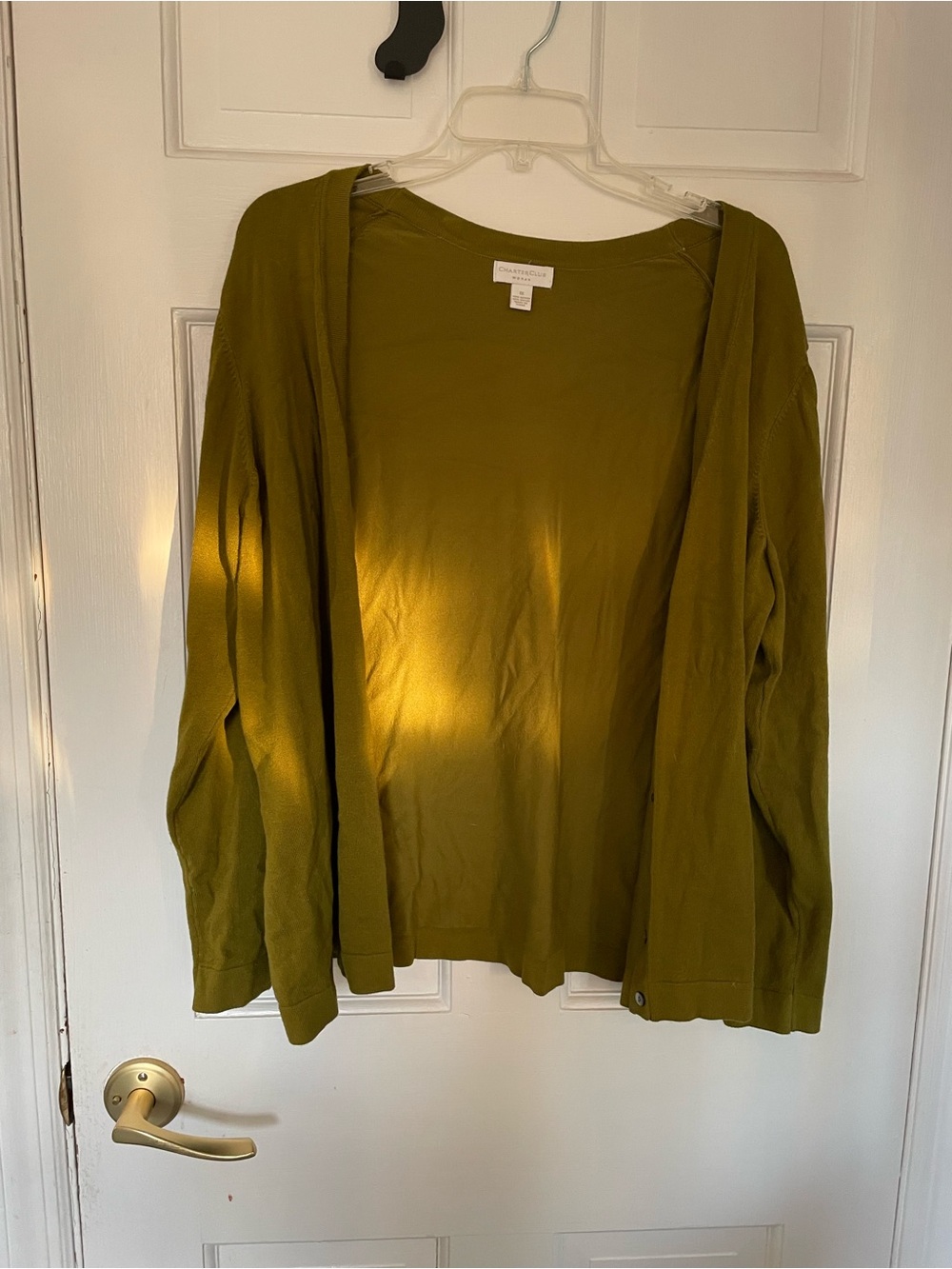 Charter Club Olive green Open-Front Cardigan Sweater